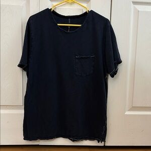 rag & bone Navy Short Sleeve Tee with Pocket